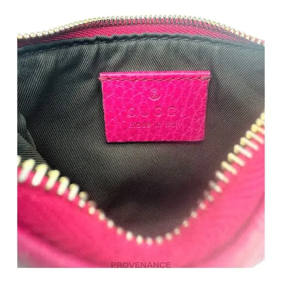 🔴 Gucci MII Key Pouch Cles - Pink Tumbled Leather - Picture 7 of 8